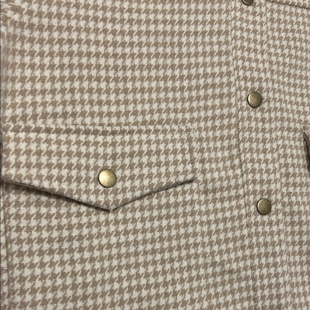 Hem & Thread Beige Houndstooth Jacket - Picture 6 of 8